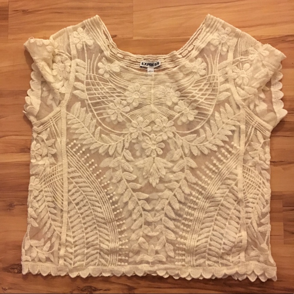 Express lace crop top
